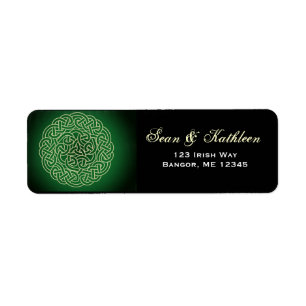 Irish celtic knot address labels