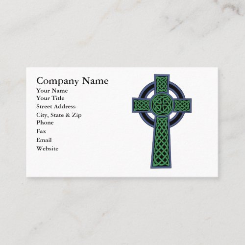 Irish Celtic Knot Cross Business Card