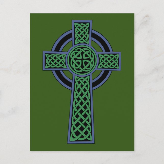 Irish Celtic Knot Cross Postcard (Front)