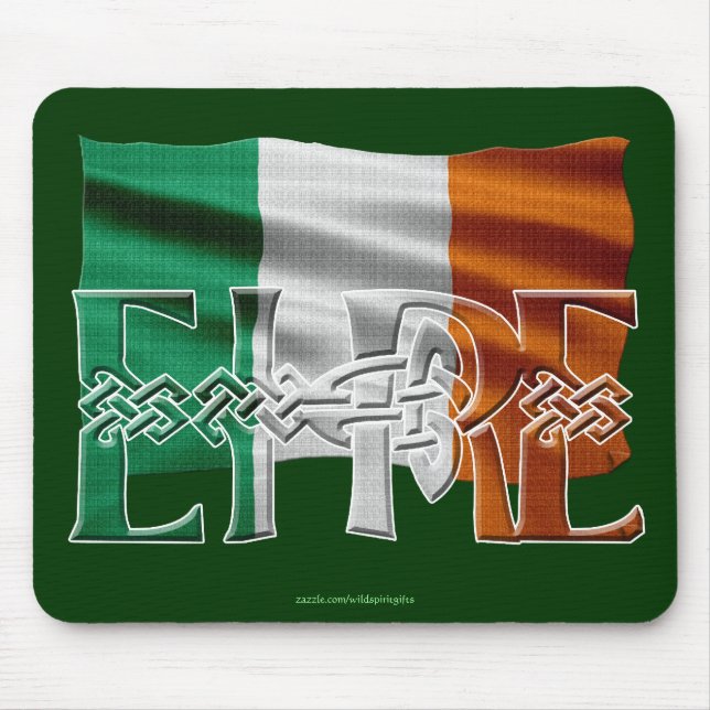 Irish Celtic Knot EIRE Flag Mousepad (Front)