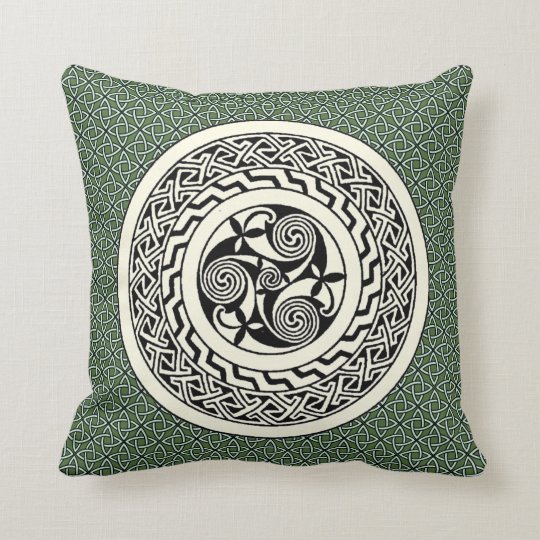 Irish Celtic Knot Reversible Throw Pillow