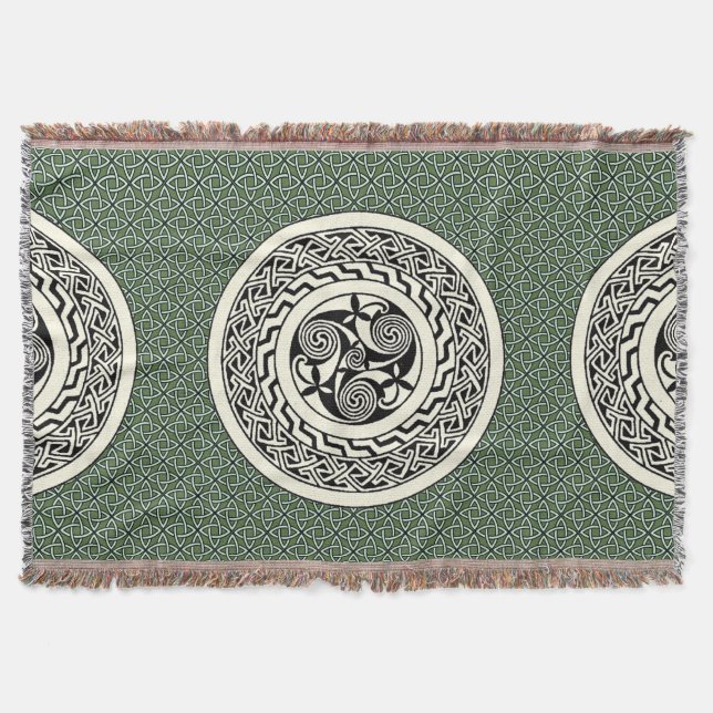 Irish Celtic Knot Throw Blanket (Front)