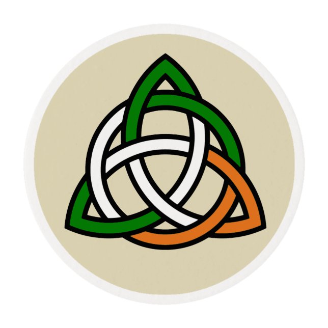 Irish Celtic Knot Triangle Edible Frosting Rounds (Front)