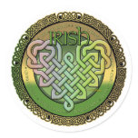 Irish Celtic knots - St Patrick's day Classic Round Sticker