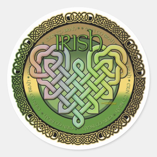 Irish Celtic knots _ St Patricks day Classic Round Sticker