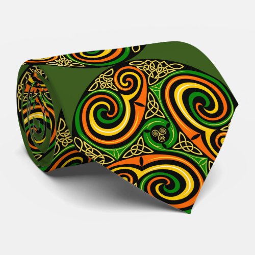 Irish Celtic Mandala Design St Pats Day Tie