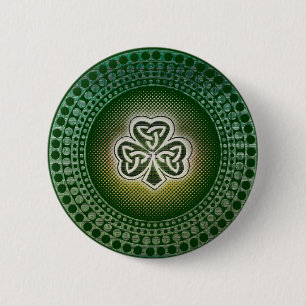 Irish celtic shamrocks badges pinback button