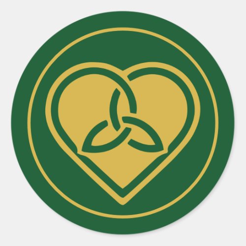 Irish Celtic Trinity  Knot Love Classic Round Sticker