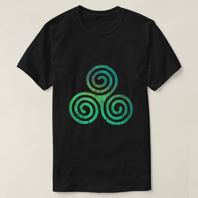 Irish Celtic Trinity Knot Triskelion Symbol Christ T-Shirt (Design Front)