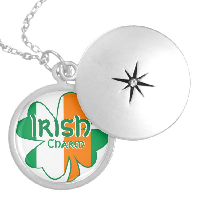 Irish Charm Flag Charm Necklace (Front)