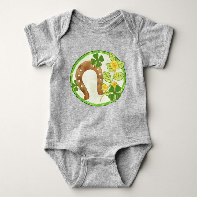 Irish Charm Whimsical Baby Bodysuit (Front)