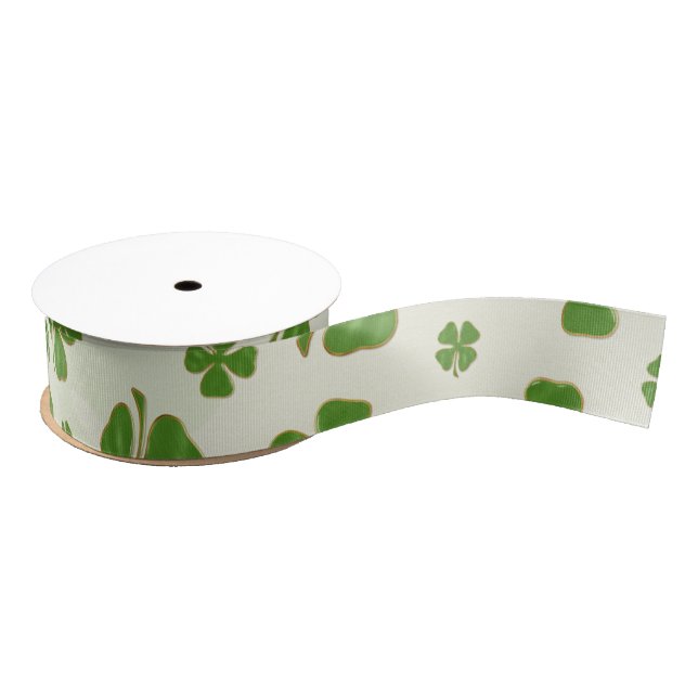 Irish Charm Whimsical St Patrick's Day Grosgrain Ribbon (Spool)