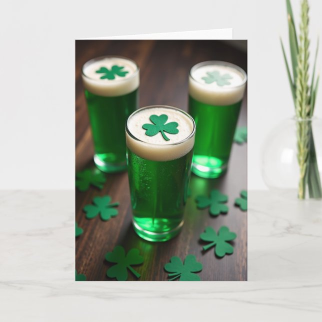 Irish Cheers Green Beer Card (Front)