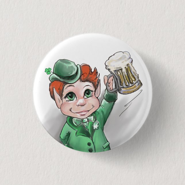 Irish Cheers! St Patrick's Day Button (Front)