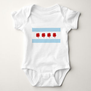 Irish Chicago Flag  Baby Bodysuit