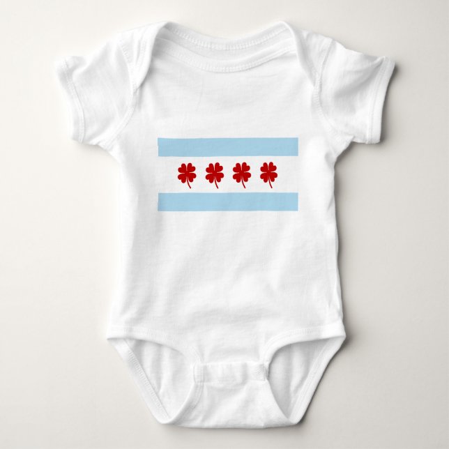 Irish Chicago Flag  Baby Bodysuit (Front)