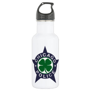 Irish Chicago Police Badge Water Drink Bottle