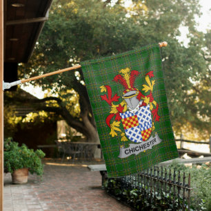  Irish Chichester Coat of Arms Family Crest Irelan House Flag