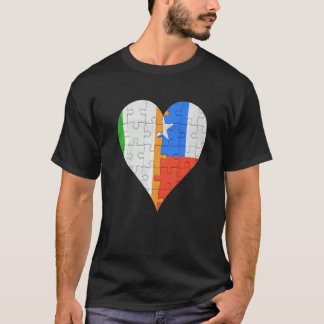 Irish Chilean Flag Heart T-Shirt