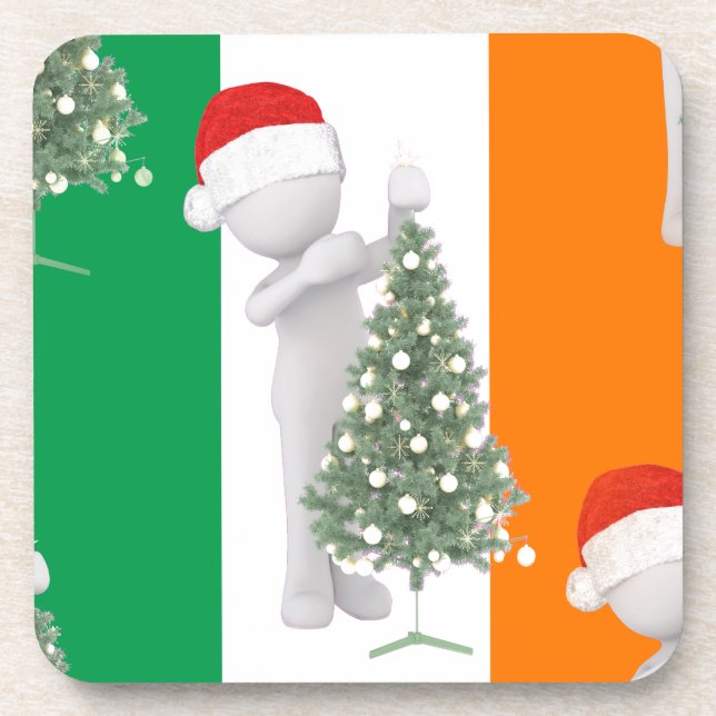 irish christmas beverage coaster (Front)