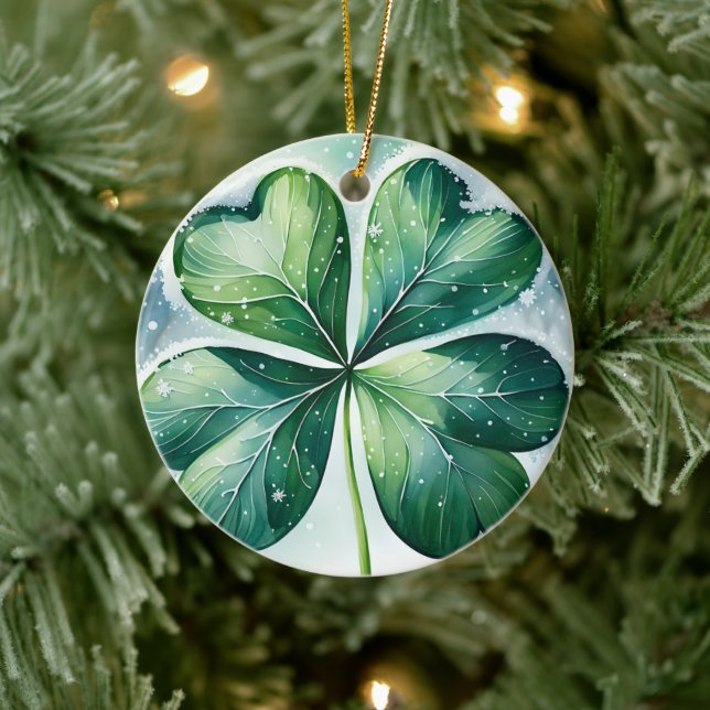 Irish Christmas Blessing Personalized Ceramic Ornament (Tree)