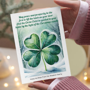 Irish Christmas Blessing Personalized Holiday Card