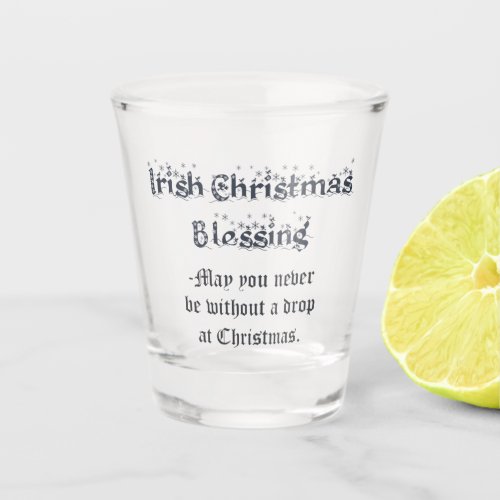 Irish Christmas Blessing Shot Glass