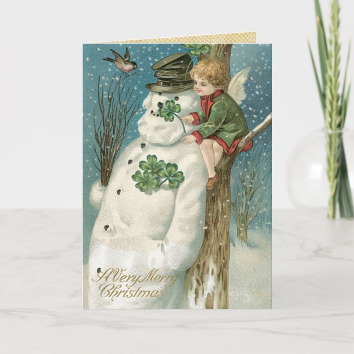 Irish Christmas Cards, Vintage Christmas Holiday Card | Zazzle.com