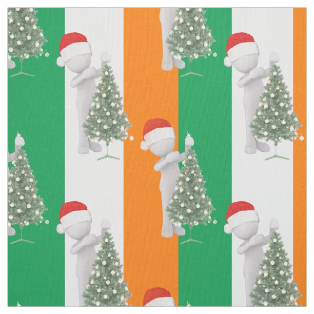 irish christmas fabric (Swatch)