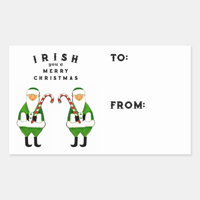 Irish Christmas gift tags (Front)