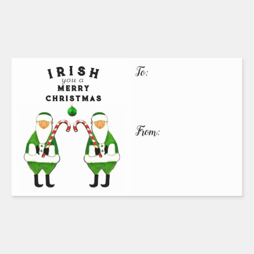 Irish Christmas gift tags