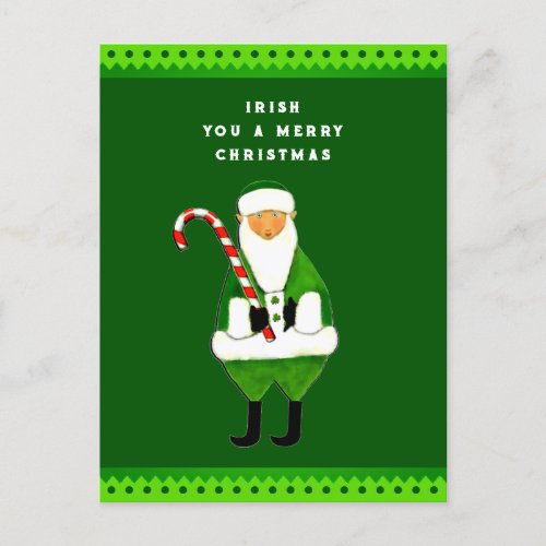 Irish Christmas Greeting Holiday Card