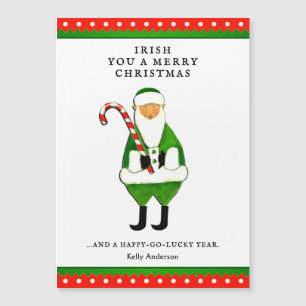 Irish Christmas Greeting Holiday Card