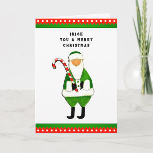 Irish Christmas Greeting Holiday Card