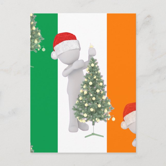 irish christmas holiday postcard (Front)
