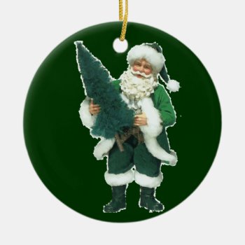 Irish Christmas Santa Claus Ceramic Ornament by Pot_of_Gold at Zazzle