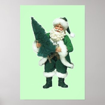 Irish Christmas Santa Claus Poster by Pot_of_Gold at Zazzle