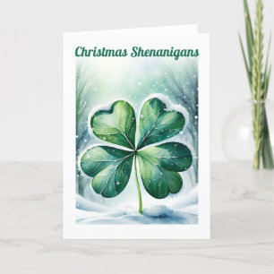Irish Christmas Shenanigans Personalized Holiday Card