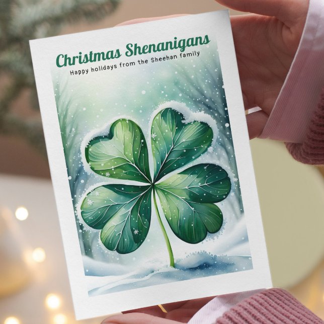 Irish Christmas Shenanigans Personalized Holiday Card (Irish Christmas Shenanigans Personalized Holiday Card by Ricaso. Ireland themed cards add text.)