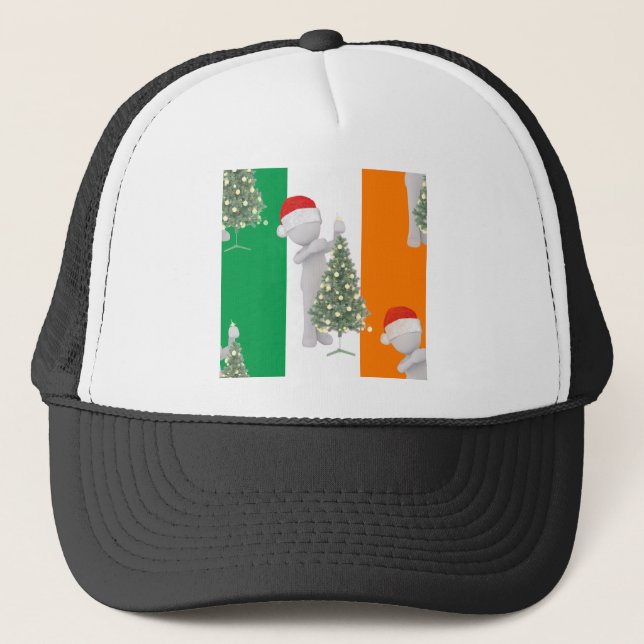 irish christmas trucker hat (Front)