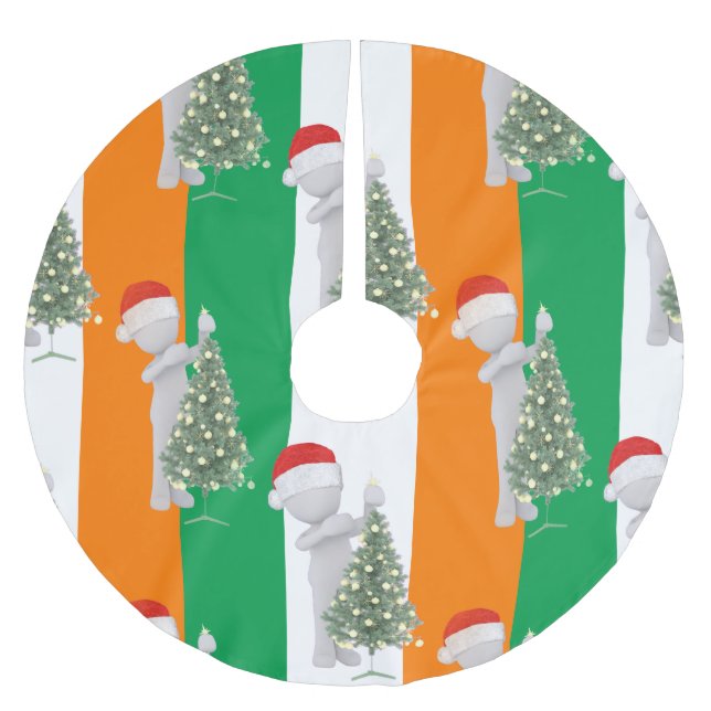 irish christmas xmas tree skirt (Front)