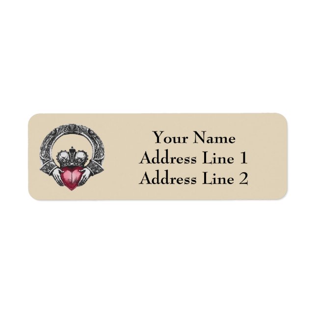 Irish Claddagh Address Label (Front)