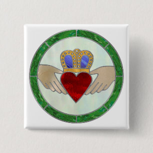 Irish Claddagh Button