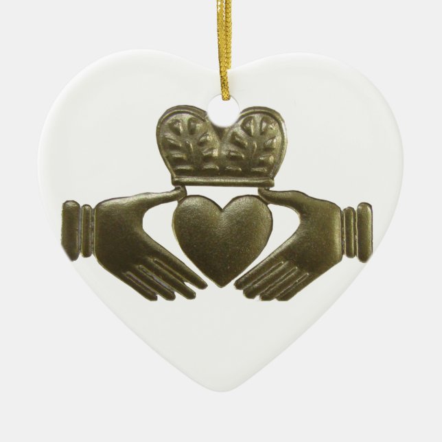 Irish Claddagh Christmas Ornament (Front)