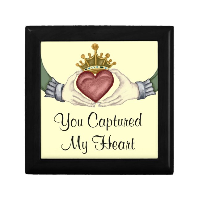 Irish Claddagh Design Jewelry Box (Front)