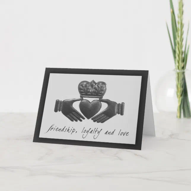 Irish Claddagh, friendship, loyalty and love Card | Zazzle