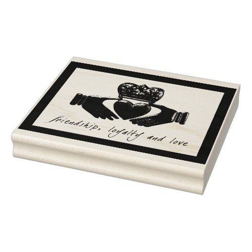 Irish Claddagh Friendship Loyalty and Love Rubber Stamp