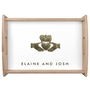 Irish Claddagh = Friendship  Loyalty And Love. Serving Tray by perfectwedding at Zazzle