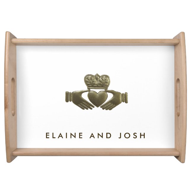 Irish Claddagh = friendship, loyalty and love. Serving Tray (Front)