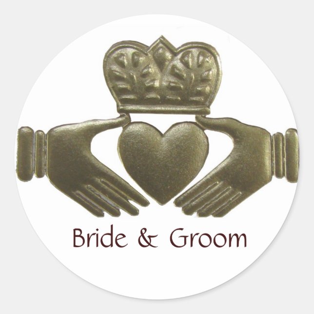 Irish Claddagh Gold Wedding Seals (Front)